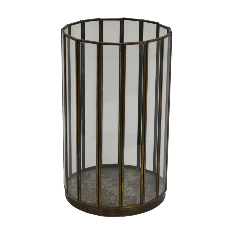 Porte-bougie en verre Bonie Hurricane, H 10,5 po x l 6,25 po x P 6,25 po