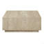 Table basse beige en travertine