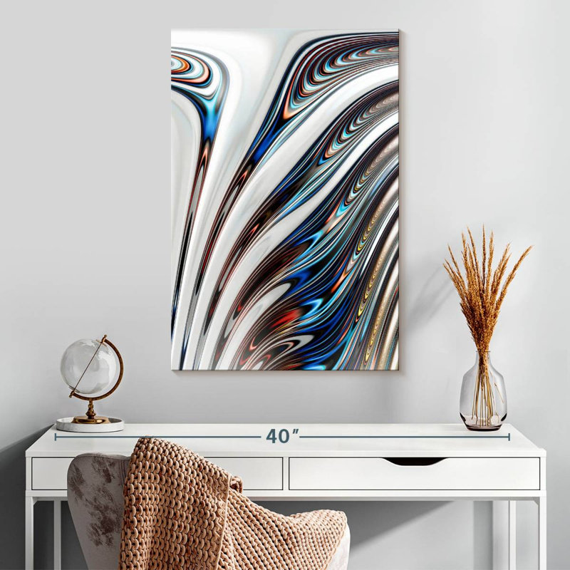 Avery Liquid Chrome Abstract, 30" H x 20" W