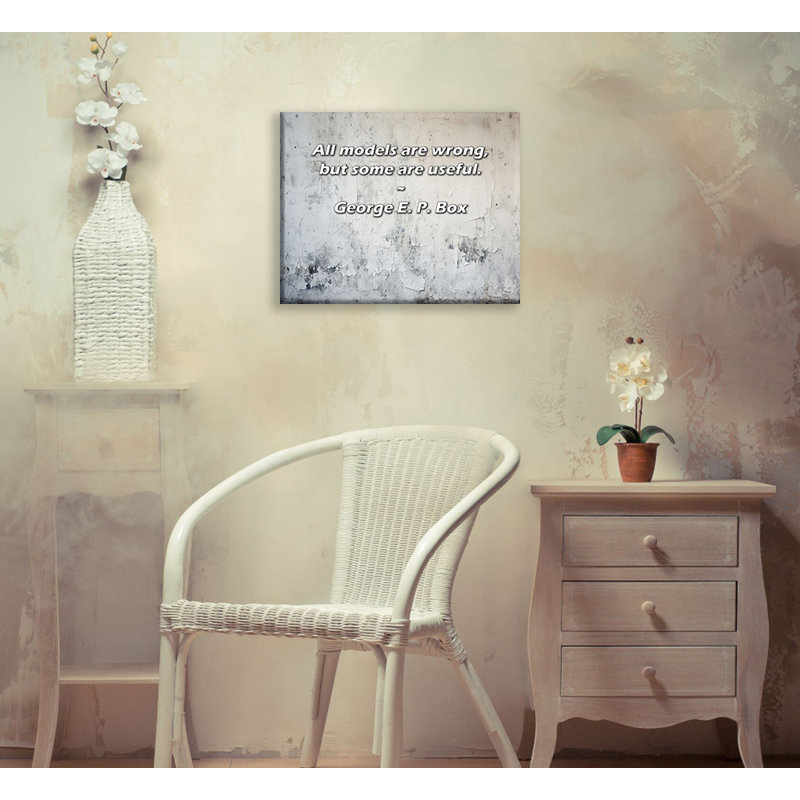Artsy Quote "All models are wrong, but some are useful." By George E. P. Box Gallery Wrapped Canvas, 13" H x 18" W
