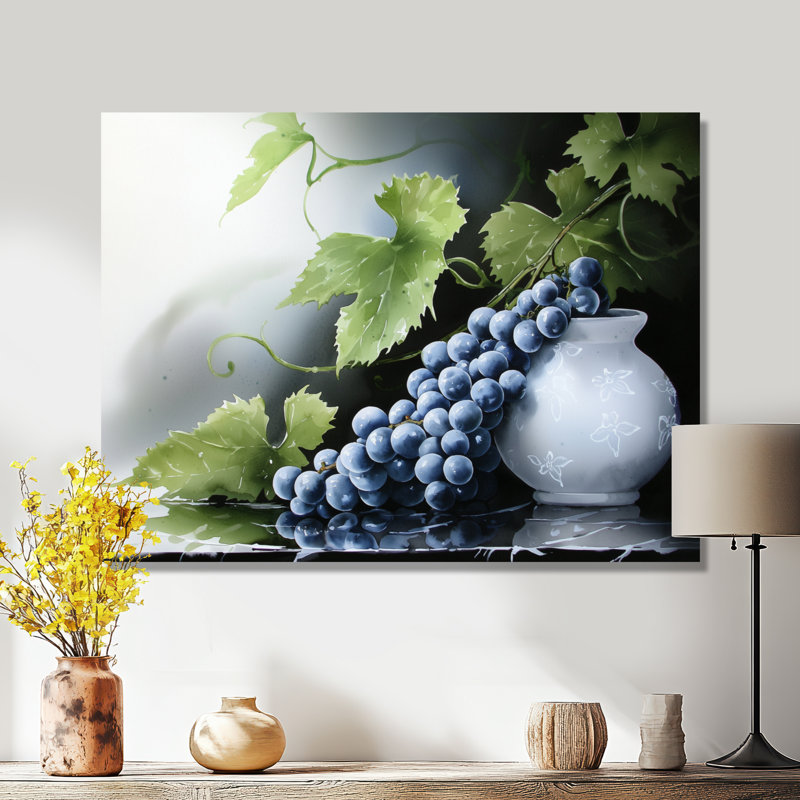 Vineyard Harvest Wine And Grape I - Décoration murale vignoble, Toile tendue, Ne s’applique pas, H 24 po x l 32 po