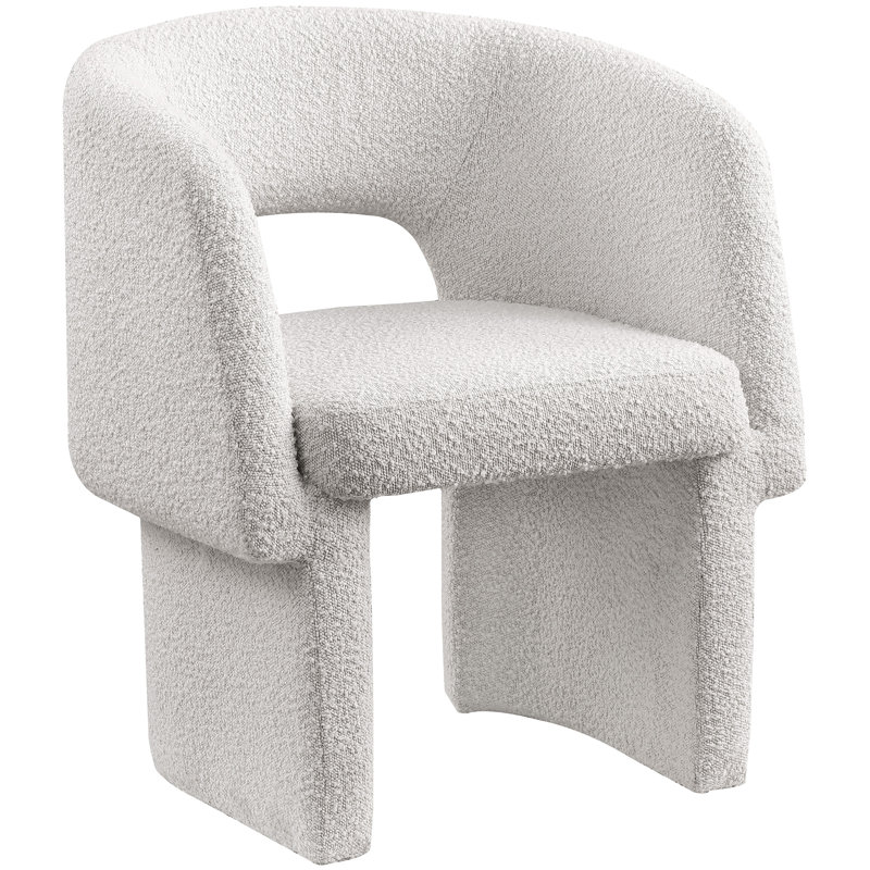 Chaise Ixchel, Tissu crème bouclé