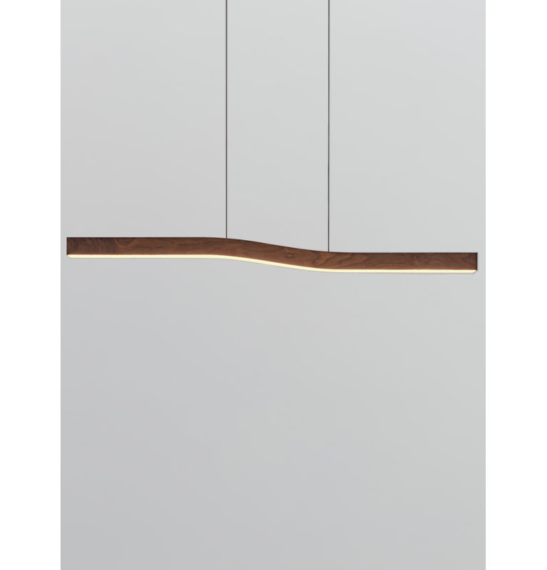 Camur 1 - Light LED Pendant, Dark Stained Walnut, 2700K
