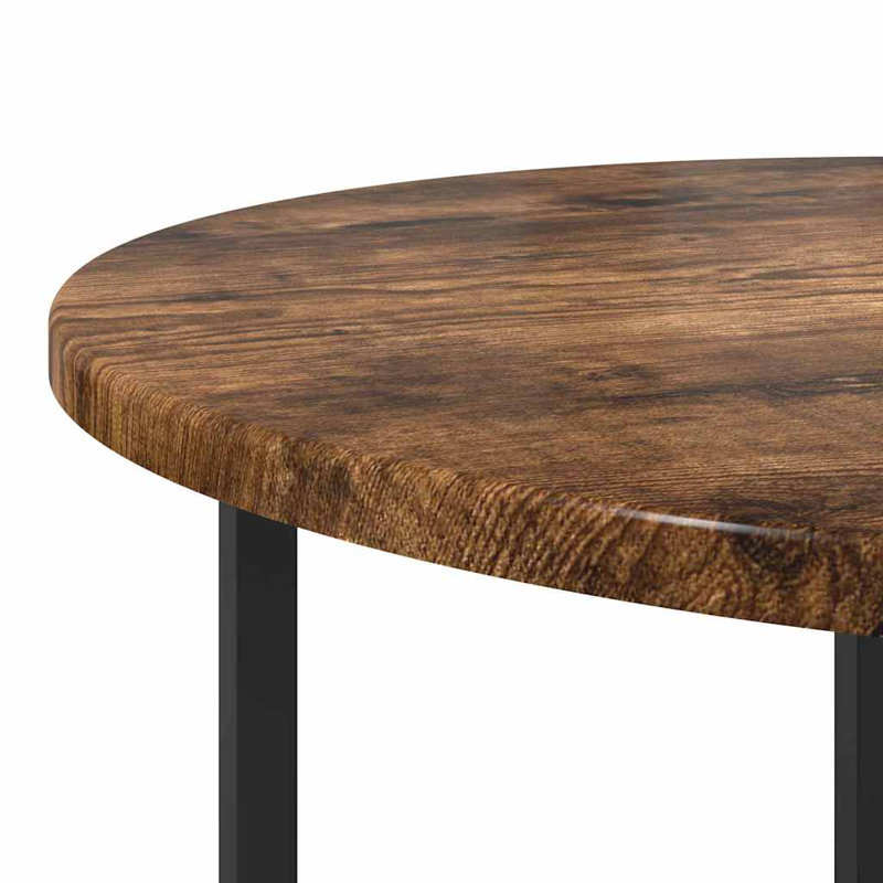  Side Table Set 2 Pcs Black Oak 50 X 50 X 50 Cm, Smoked Oak