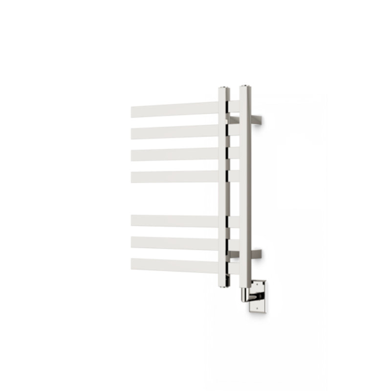 Lioni Square 27" X 20" Hardwired Towel Dryer With Hardwire Kit On Right Brushed Nickel, Polished Nickel