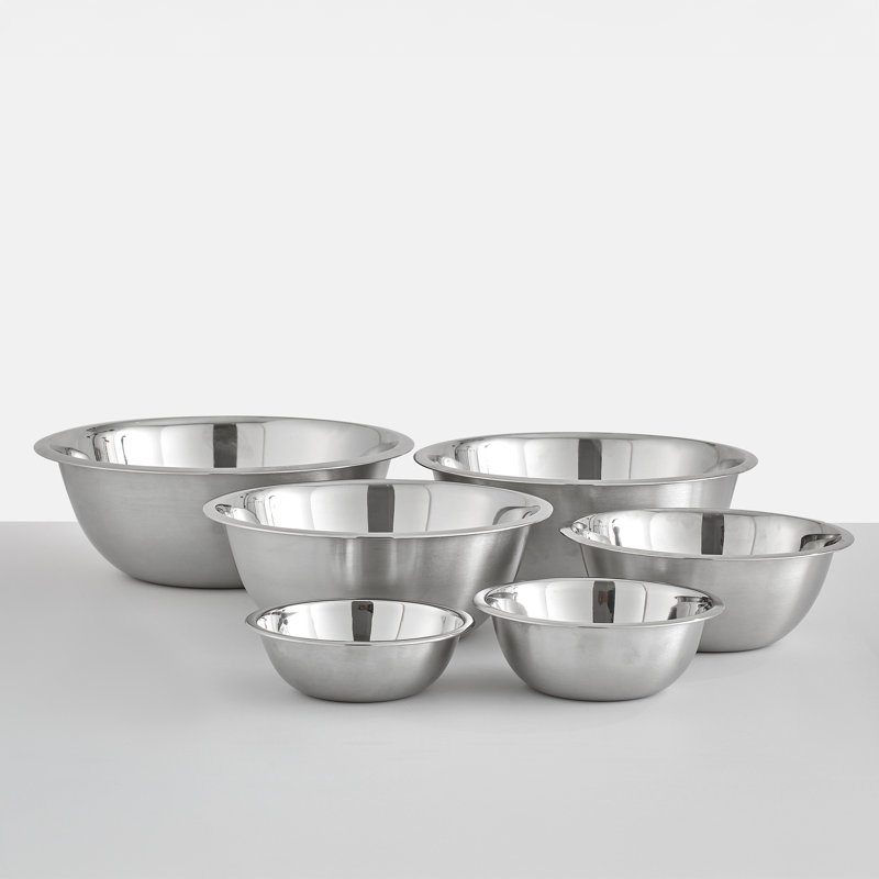 Bol en acier Brightware - argent - ensemble de 6, Argent