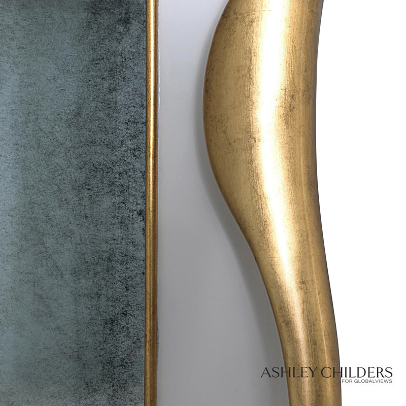 Venus Leaning Mirror, Cream/Gold