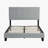 Upholstered Platform Bed Frame with Button Tufted Linen Fabric Headboard, No Box Spring Needed, Wood-1799898621