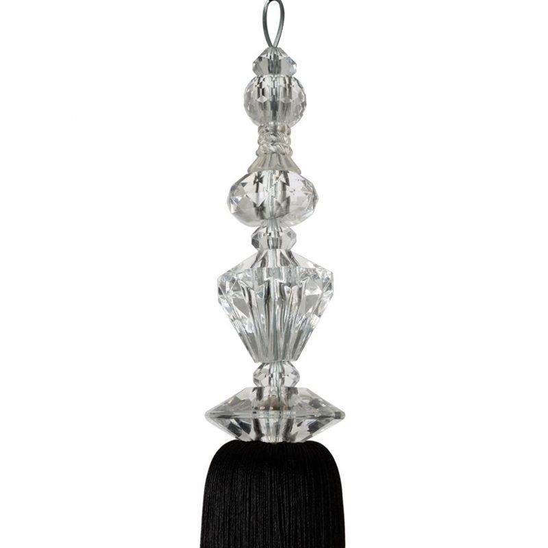 Glisson Fabric 8cm Curtain Tieback, Black