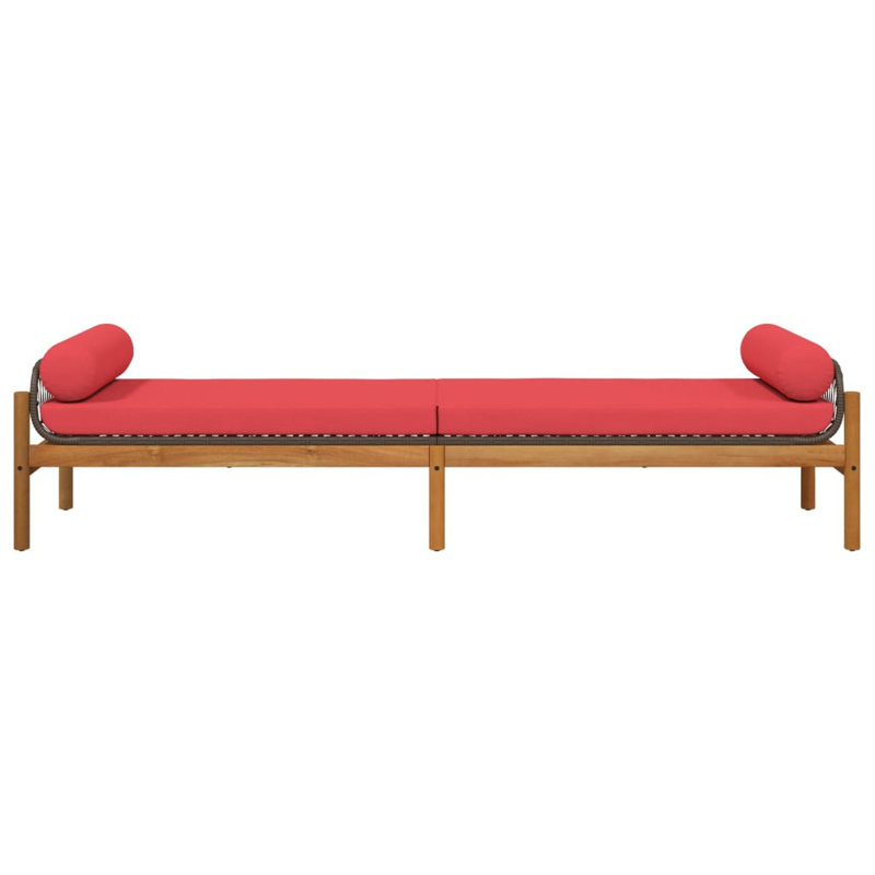 Banc d'extérieur brun et rouge
