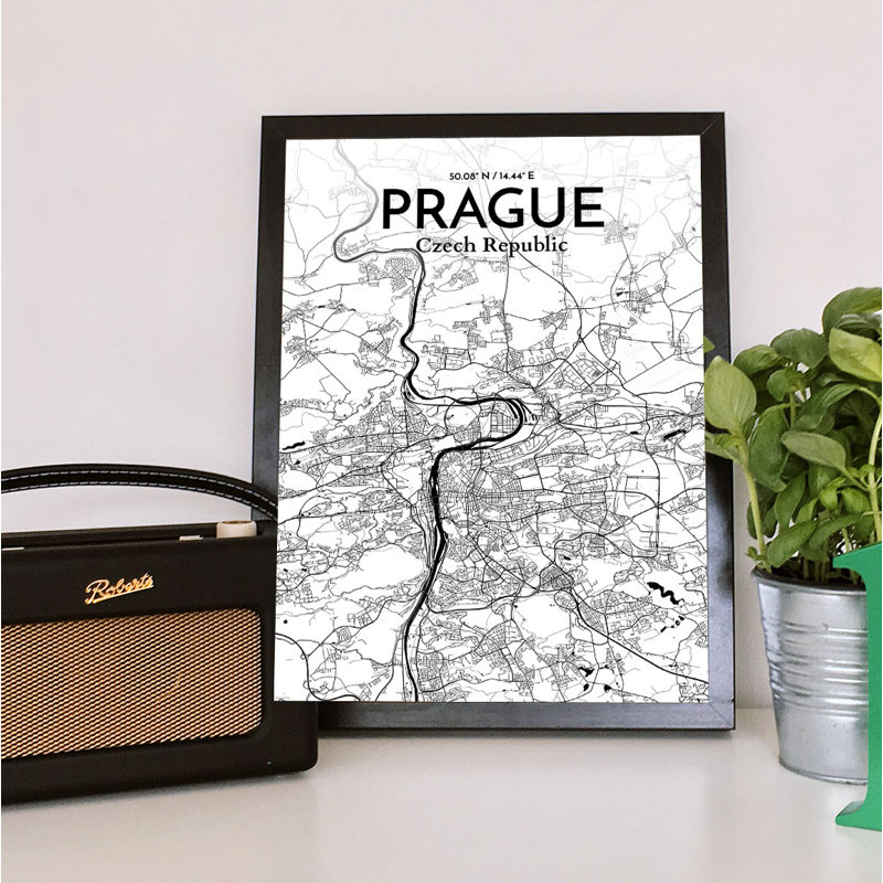 Prague 1 Piece Wall Art, 70.1cm H x 50cm W x 0.1cm D