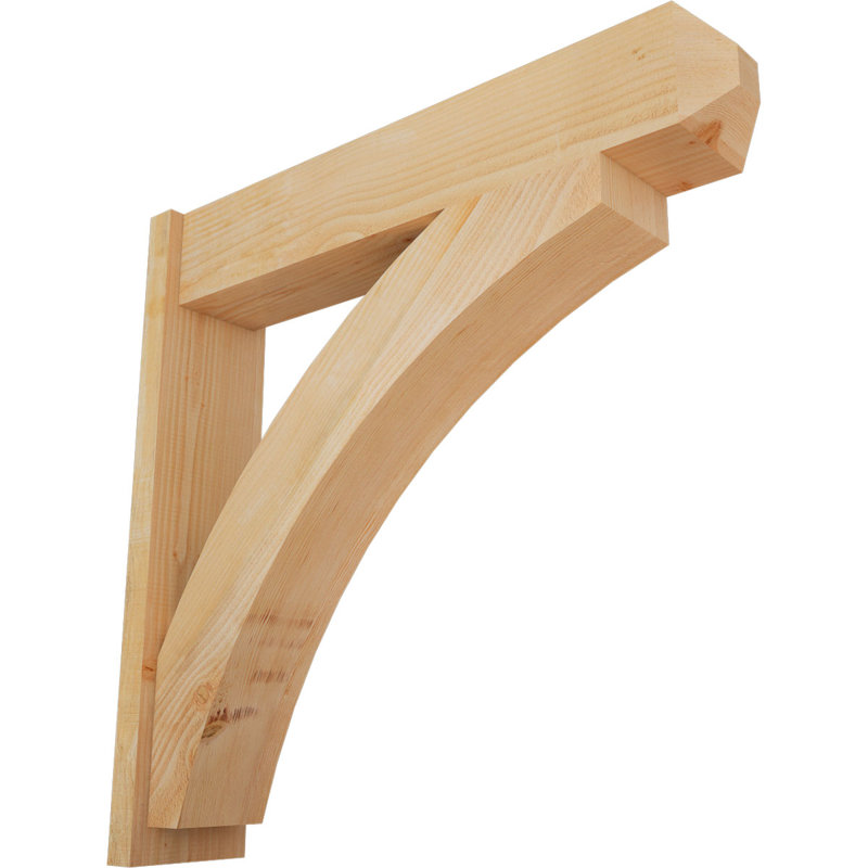 Thorton Craftsman Rustic Wood Outlooker,  38" D x 38" H , 8" W Douglas Fir (Rough Sawn)