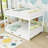 Queen Over Queen Wood Bunk Bed With Ladder And Twin XL Trundle-174924954