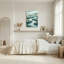 «Winding Teal Marsh Stream» avec toile haute herbe et pois dorés-133545935