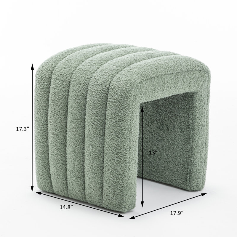 Repose-pieds capitonné standard, Vert