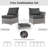 Belby Premium All-Weather Wicker 10 - Person Modular Patio Conversation Set with Cushions-973874688