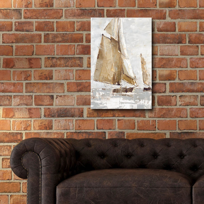 «Golden Sails» par Ethan Harper, art mural en verre acrylique, H 24 po x l 16 po x P 0,2 po
