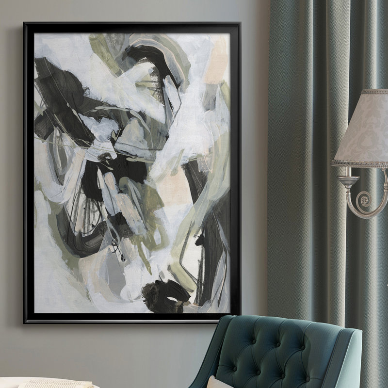 «Electron Net II», reproduction de cadre photo sur toile, Cadre noir, H 42,5 po x l 30,5 po x P 1 po
