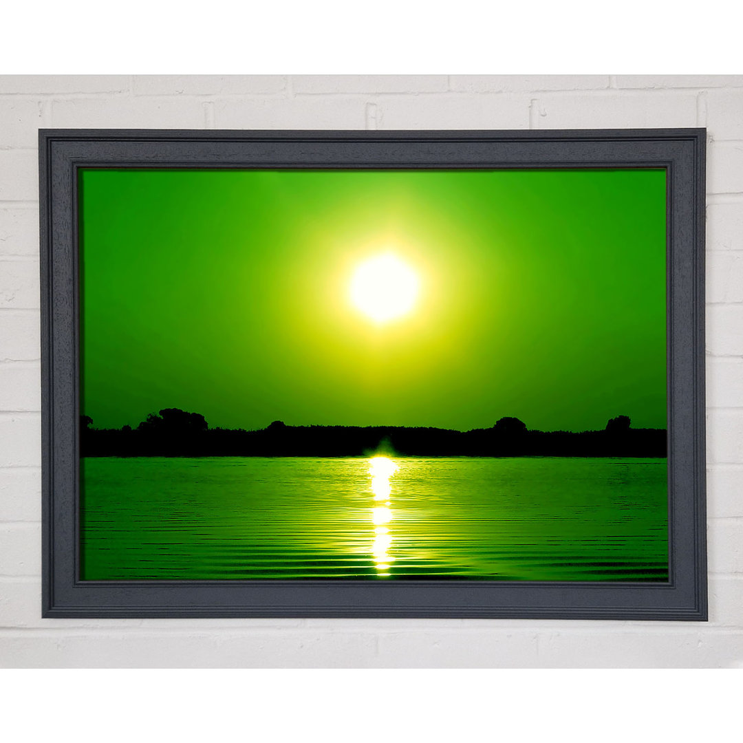 Green Lake Sun - Einzelner Bilderrahmen Kunstdrucke