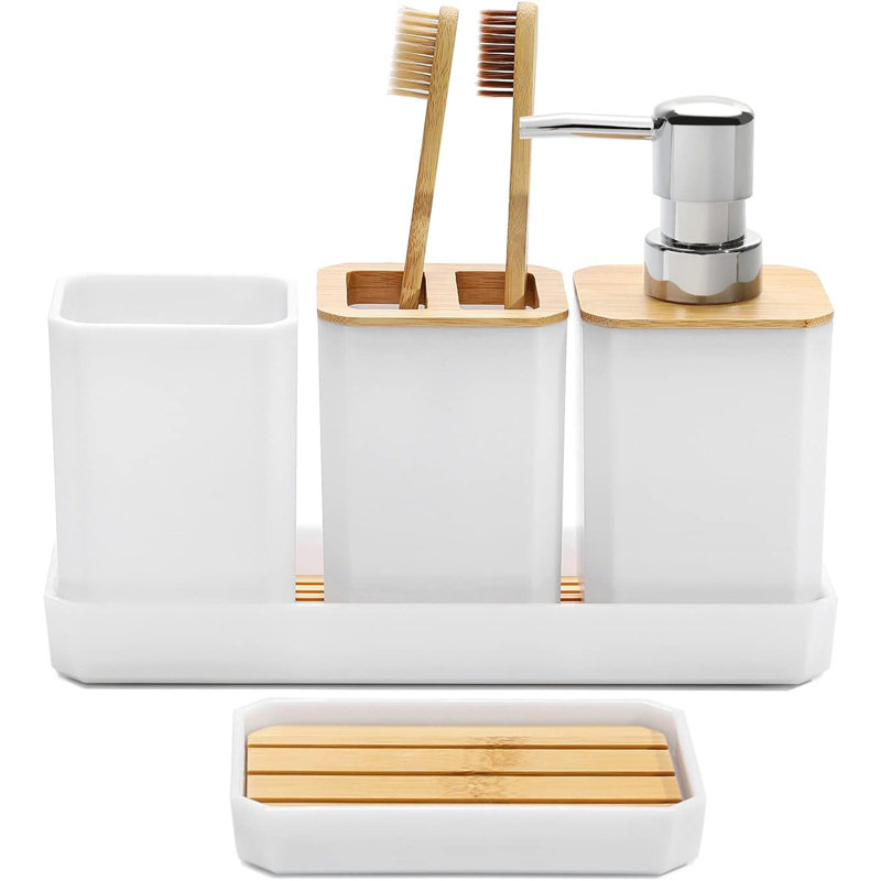 Bathroom Accessory Set, White