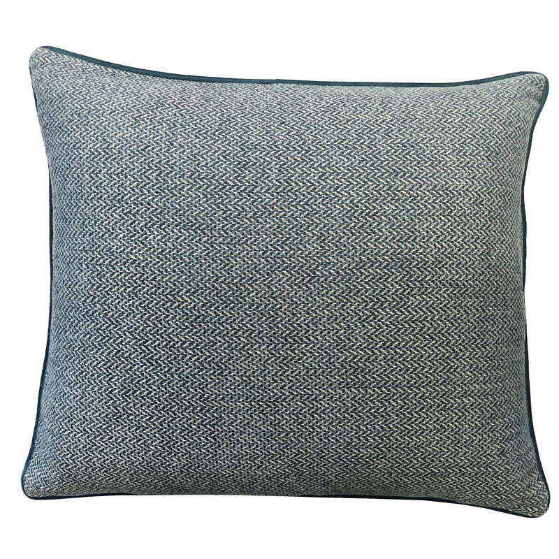 Zena Lumbar Pillow Cover & Insert, Denim