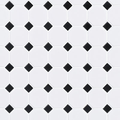 Mosaïques Tuxedo 1x3 à chevrons blancs