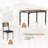 5-Piece Dining Table Set with 4 Chairs, Rectangular Space-Saving Kitchen Set with Cushions-1777366755-1777366752