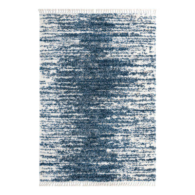 Knupp Abstract Blue/White Area Rug