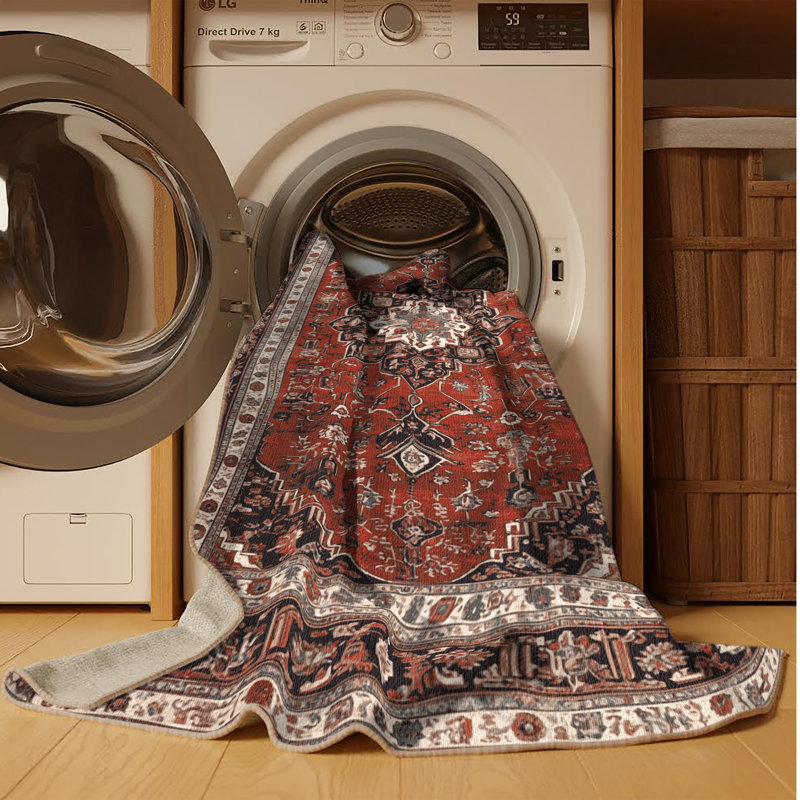 Tapis brun lavable à la machine, Rectangle 2 pi x 3 pi