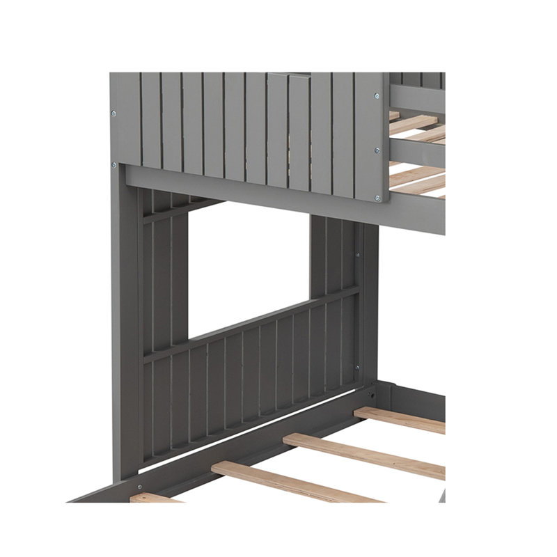 Biehle Kids Twin Over Full Bunk Bed, Gray