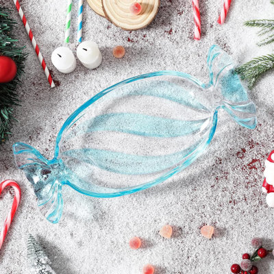 Plateau de service en verre Christmas Scenic Winter Wonderland, 9,2 po