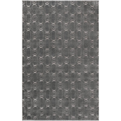 Tapis contemporain gris et argenté Vincente
