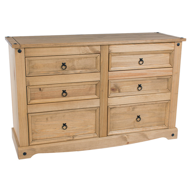 Caudill 51.97'' W 6 - Drawer Dresser, Antique Brown/Antique Brown