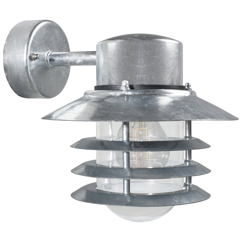 Vejers 23cm H Outdoor Wall Lantern, Zinc plated steel