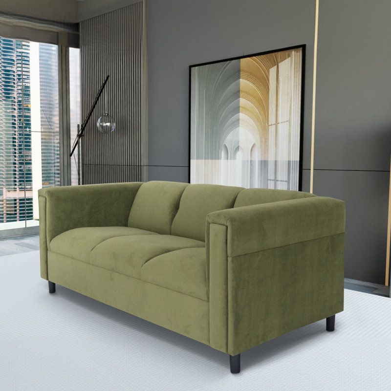 Canapé moderne en suède, canapés-lits pour salon, bureau et appartement, H 25,05 po x l 72,05 po x P 34,05 po