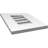 Half Peaked Right Surface Mount Signature Urethane Functional Gable Vent 5/12 Pitch Primed Tan-101720624