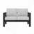 Coussin gris / cadre noir