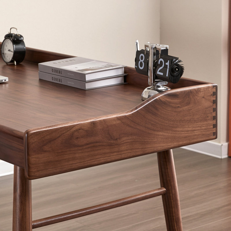 Bureau moderne simple en noyer noir, H 29,53 po x l 55,12 po x P 25,59 po