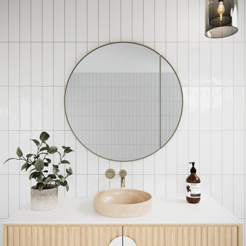Recessed or Surface Mount Framed Medicine Cabinet, Bronze