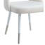 Chaise d'appoint en velours blanc et finition blanche lustrée, ensemble de 2