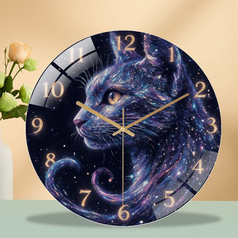 Horloge murale cosmique avec chiffres et horloge murale 12 po