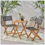 Charming Acacia Wood Bistro Set With Foldable Feature And Stylish Design2 Chairs+1 Table-934336308