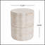 Table d'appoint d'extérieur / d'intérieur en béton léger avec finition en travertin, polyvalente et durable pour un décor moderne-1284527744