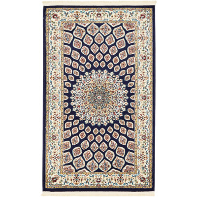 Tapis oriental bleu marine Jackson