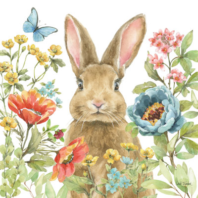«Garden Bunnies II» par Leslie Trimbach, impression sur toile tendue