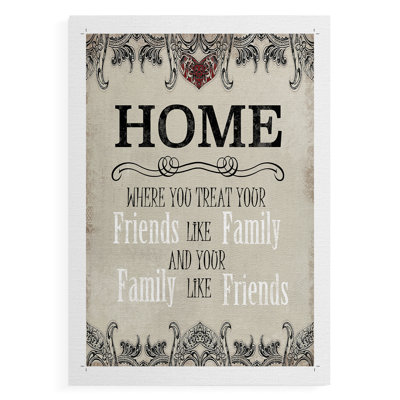 Home -Canvas Print Only - NOT FRAMED