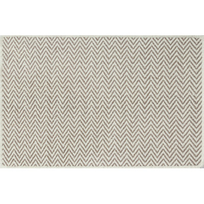 Tapis Pulse tissé à la main en laine à chevrons couleur cacao, 3,66 m x 3,66 m