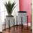 Adaliah 2-Piece Indoor Planter Set with Stand, Mid-Century Modern Metal Plant Pots