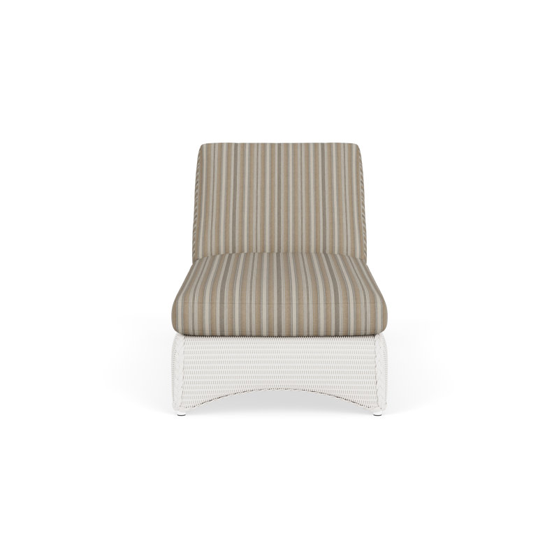 Loom Outdoor Chaise Lounge, Purveyor Pewter, White