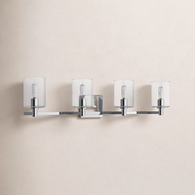 Haines 4 Light Transparent Dimmable Vanity Light